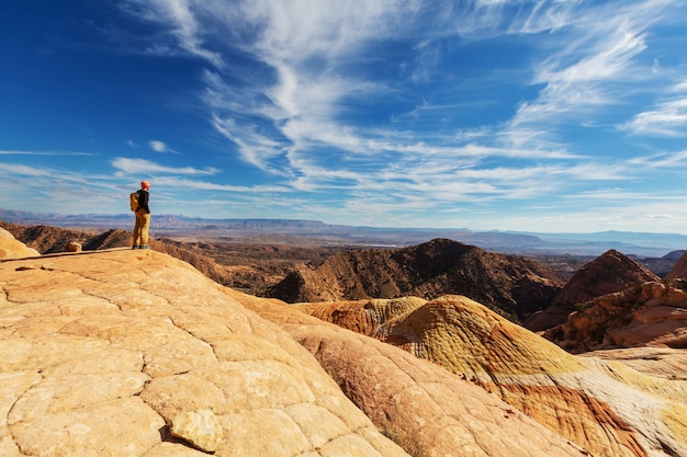 Caminata en las montañas de Utah