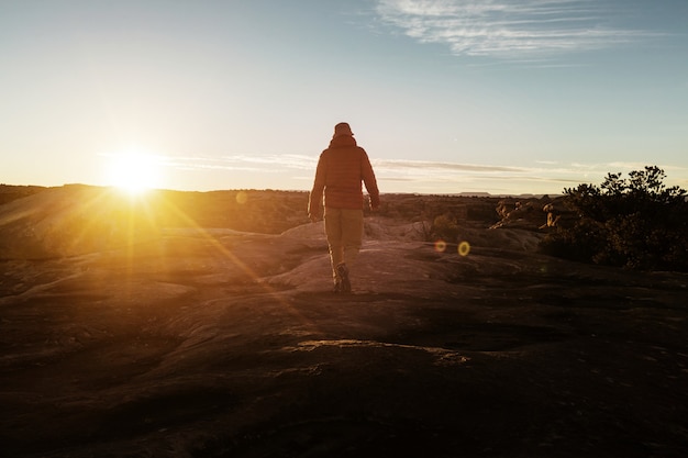 Caminata en las montañas de Utah