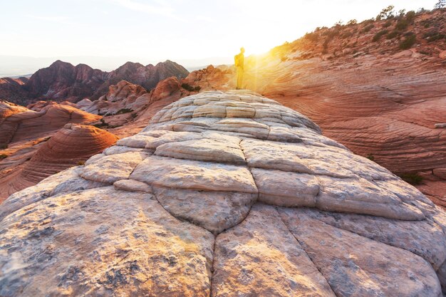 Caminata en las montañas de Utah