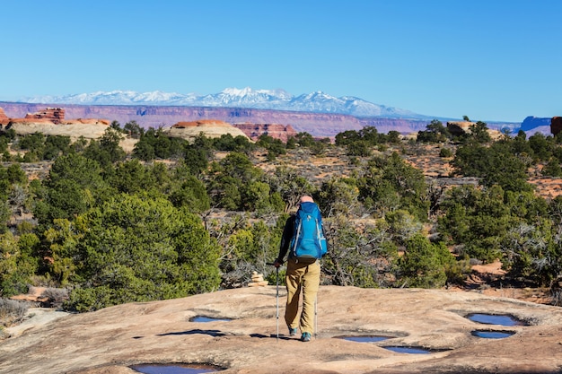 Caminata en las montañas de Utah