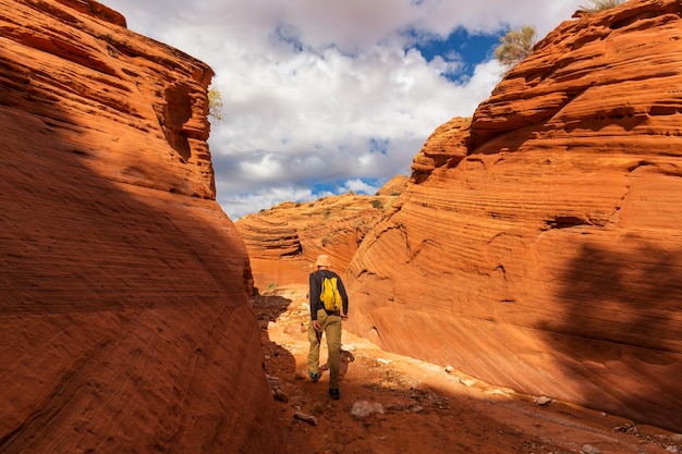 Caminata en las montañas de Utah