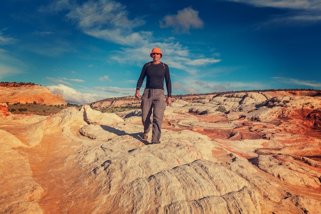 Caminata en las montañas de Utah