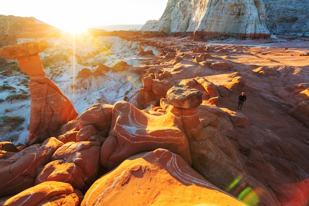 Caminata en las montañas de Utah