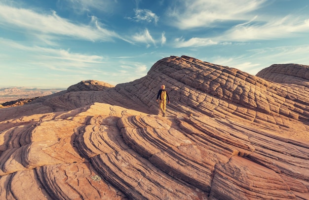 Caminata en las montañas de Utah