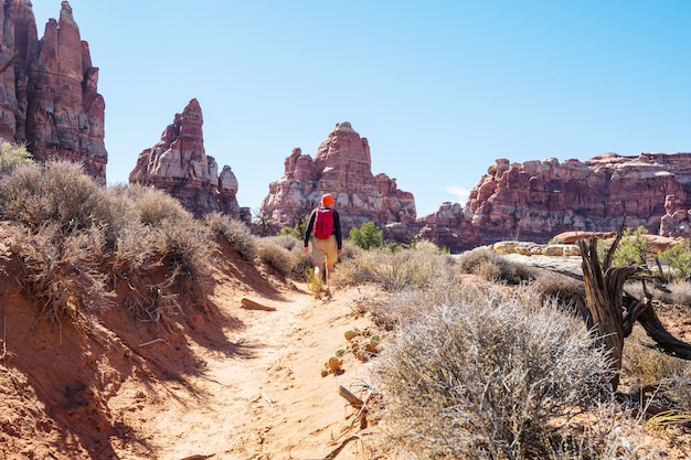 Caminata en las montañas de Utah