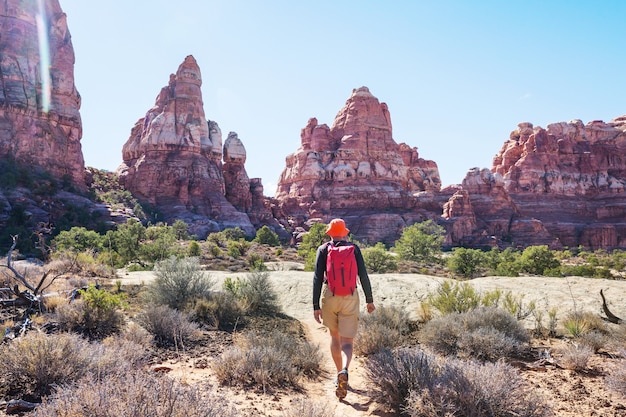 Caminata en las montañas de Utah