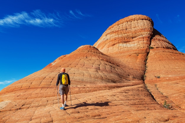 Caminata en las montañas de Utah