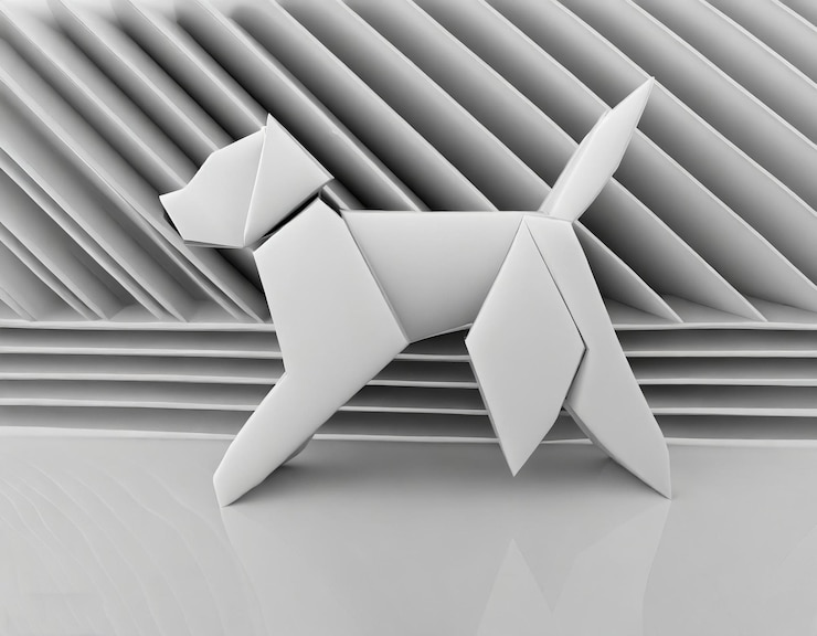 Caminata de perro geométrica minimalista