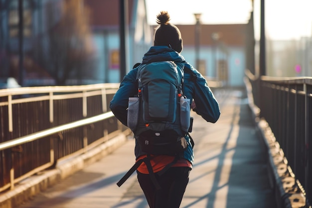 caminhada de mochila pesada esporte correr na cidade esporte e correr