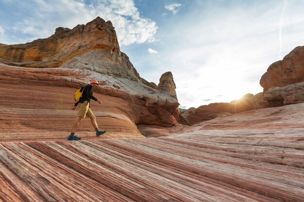 Caminhada nas montanhas de utah