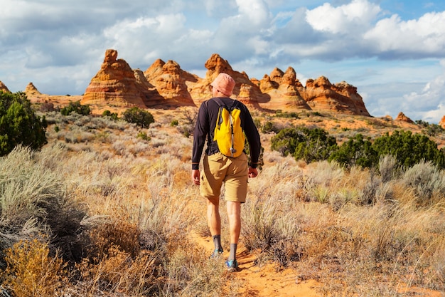 Caminhada nas montanhas de utah