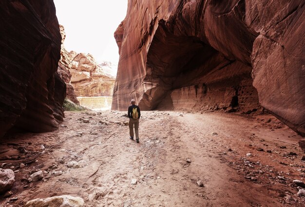 Foto caminhada nas montanhas de utah