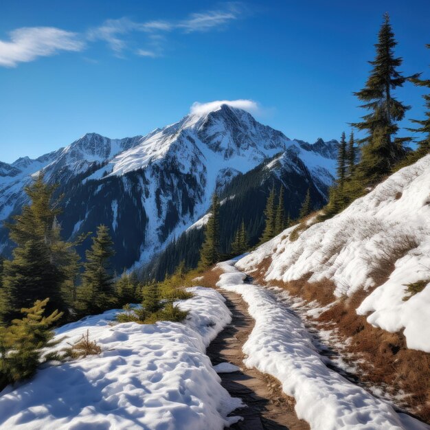 Caminhadas de inverno nas montanhas