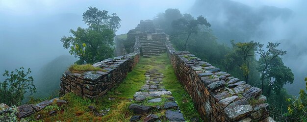 Foto caminhando pela trilha inca para a cidade perdida