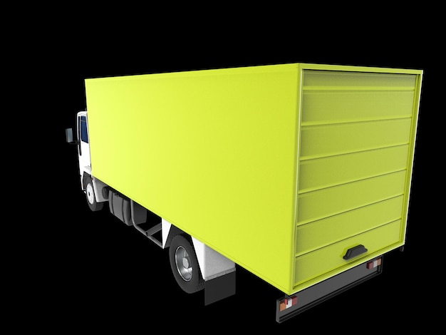 Caminhão de carga Caminhão de entrega ilustração 3d isolada