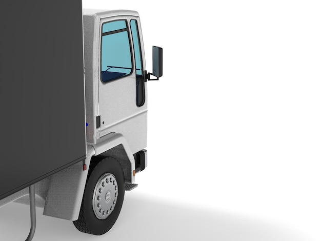 Foto caminhão de carga caminhão de entrega ilustração 3d isolada
