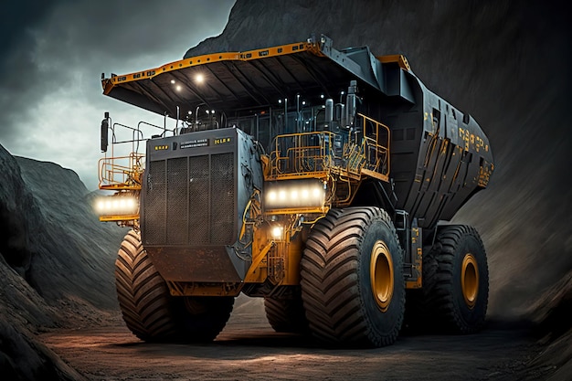 Caminhão de mineração da indústria em uma mina de carvão