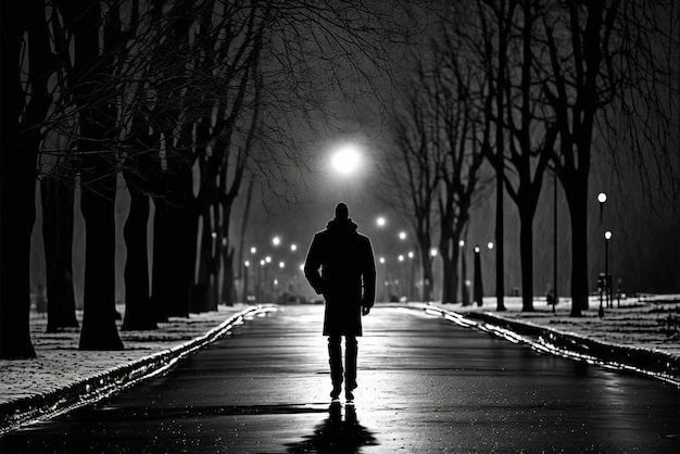 Caminhe sozinho em Lonely Night