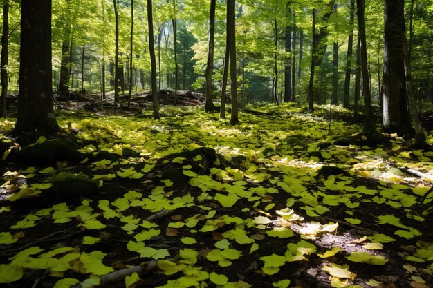 Foto caminho da floresta de manhã