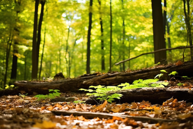 Caminho da floresta de manhã