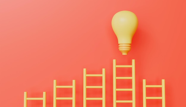Caminho de carreira de escada para o crescimento do negócio Inspiração e conceito de ideia criativa