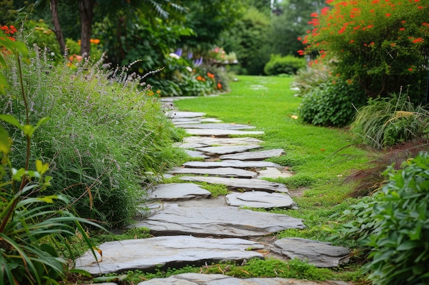 Caminho de pedra no jardim