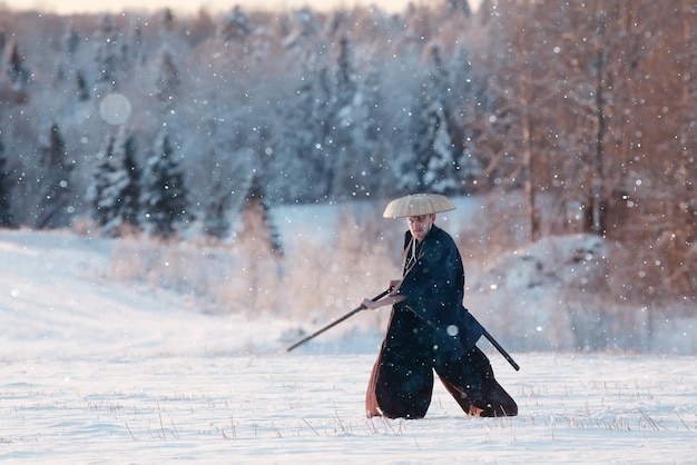 caminho do guerreiro samurai inverno frio