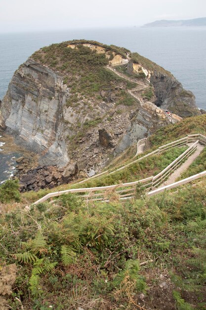 Caminho no promontório, Galiza, Espanha