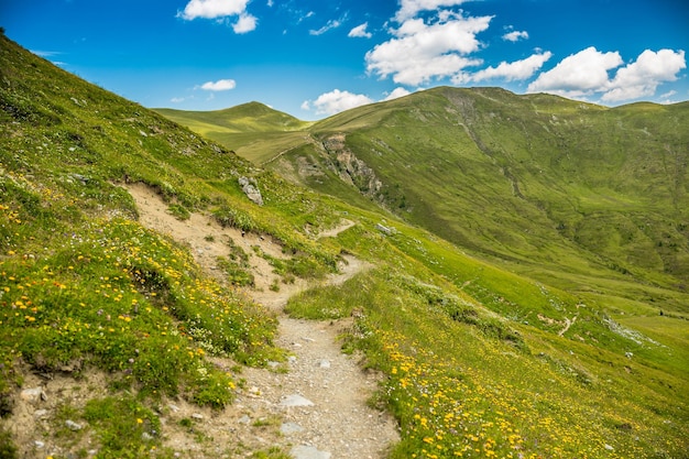 Caminho para as montanhas