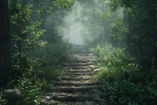 Caminhos encantados da floresta que levam a maravilhas escondidas