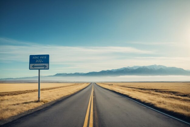 Camino de asfalto y cielo