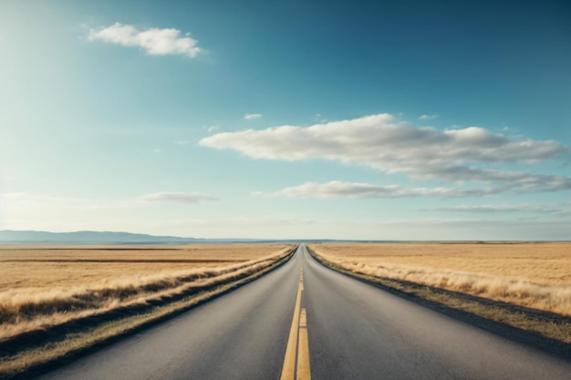 Camino de asfalto y cielo