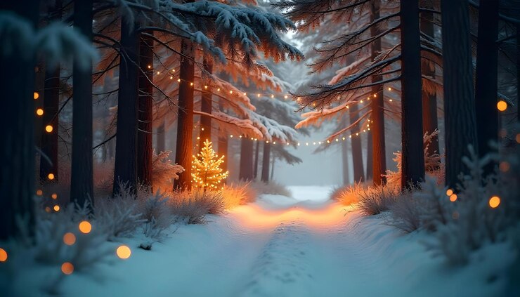 Camino del Bosque de Navidad