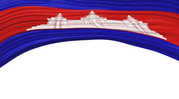 Camino de corte de la bandera nacional de Camboya