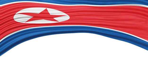 Camino de corte de la bandera nacional de Corea del Norte