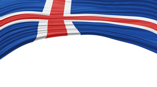 Camino de corte de la bandera nacional de Islandia