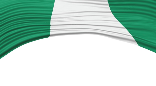 Camino de corte de la bandera nacional de Nigeria