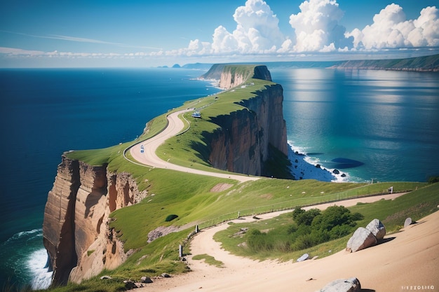 Un camino en la costa de Irlanda