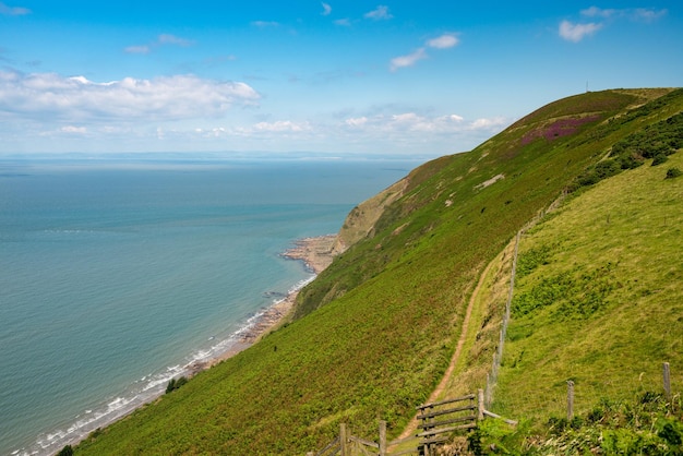 El camino de la costa suroeste cerca de Lynmouth