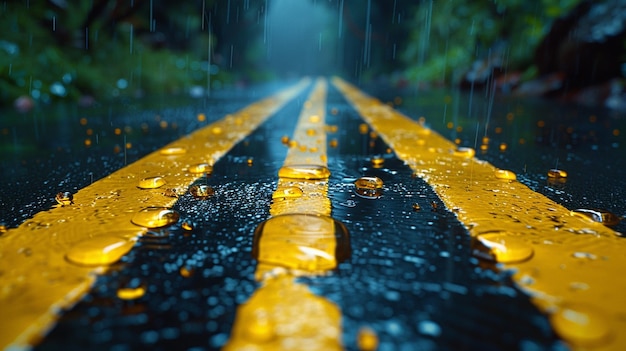 Foto camino después de la lluvia