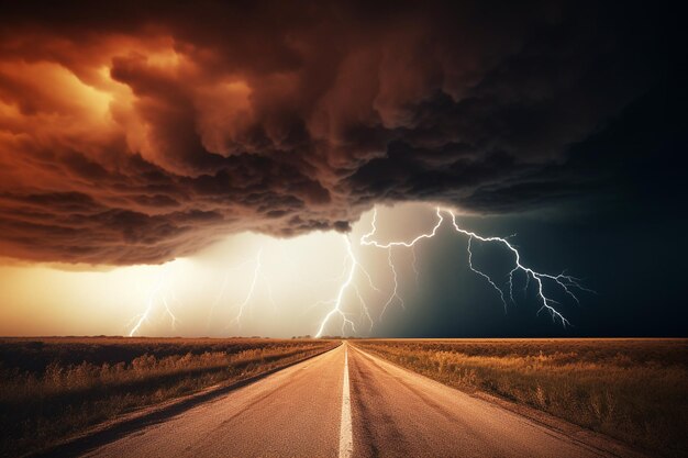 Foto el camino es una autopista para viajar.