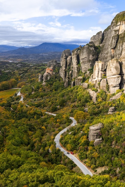 Camino a los monasterios de Meteora Kalabaka, Grecia