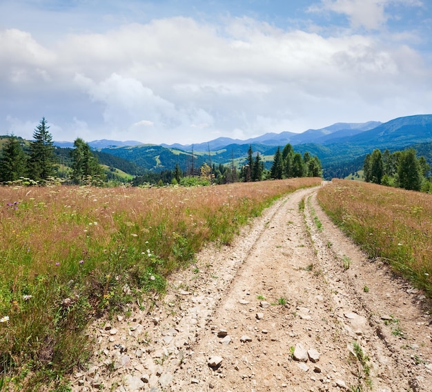 Camino de montaña sucio