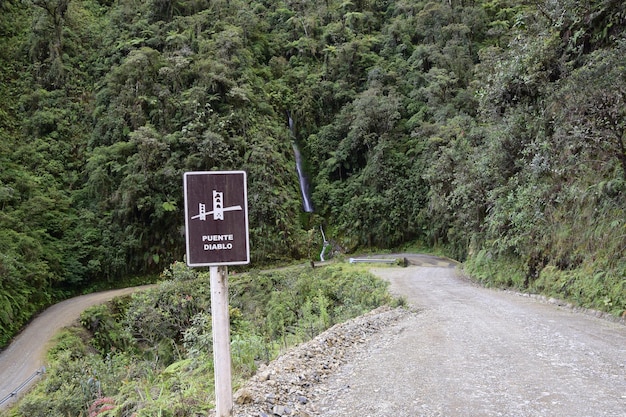 Camino de la muerte Camino de la Muerte Yungas Carretera Norte entre La Paz y Coroico Bolivia