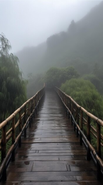 Un camino en la niebla