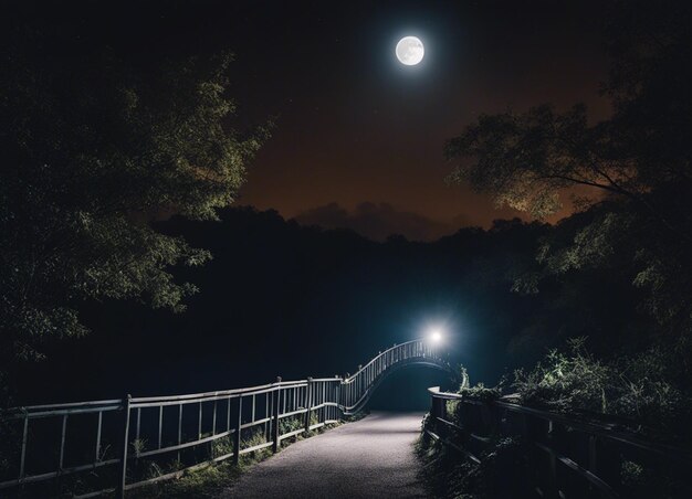 Un camino oscuro en el bosque