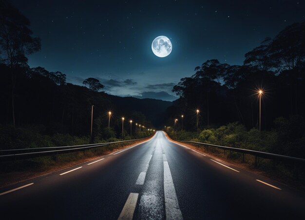 Foto un camino oscuro en el bosque