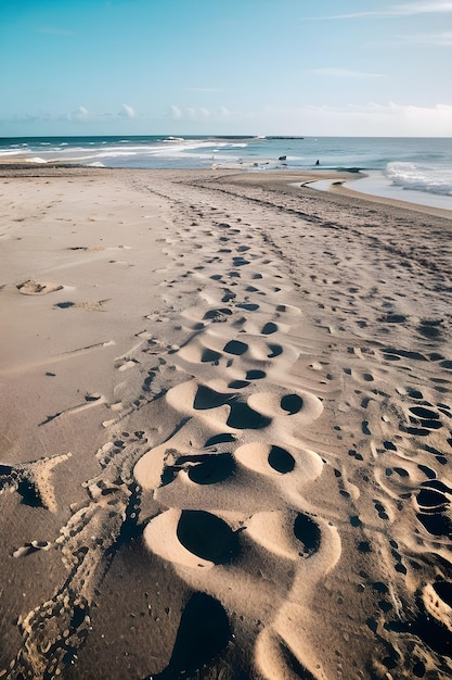 Camino en la playa