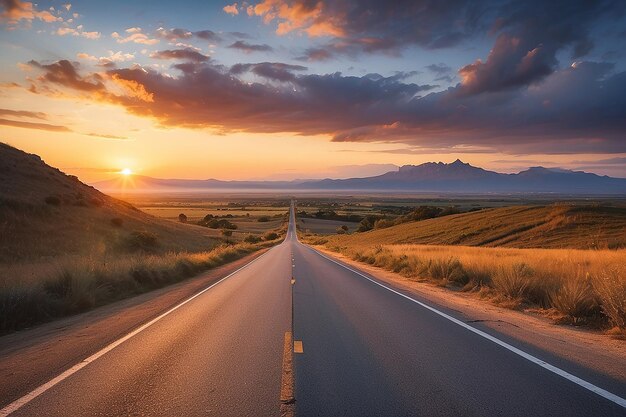 El camino a la puesta del sol