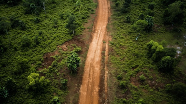 Un camino de tierra en medio de un bosque